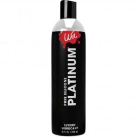 Wet Platinum Silicone Personal Lubricant 8 fluid ounces.