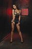 Dreamgirl Lingerie Chemise Set with Restraints Black