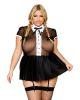 Miss Behavin Gothic Schoolgirl Costume Set Black Queen Size Q/S