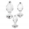 Adam and Eve Toys Red Heart Gem Glass Plug Set from Evolved Novelties.