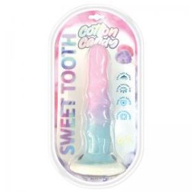 Cotton Candy Powder Puff 6.5 in Silicone Dildo