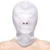 Fetish and Fantasy Zippered Mouth Hood White
