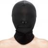 Fetish and Fantasy Zippered Mouth Hood Black