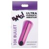 Bang! 10X Rechargeable Vibrating Metallic Bullet-Purple